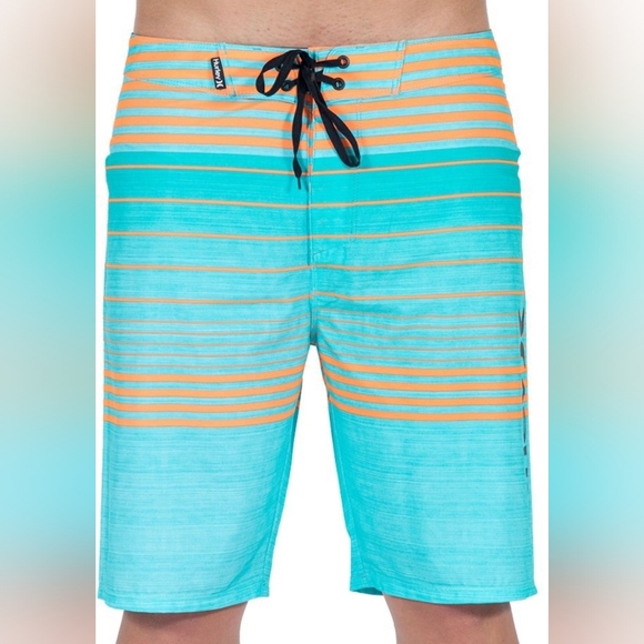 Hurley Phantom Peters Boardshort vivid sky adjustable tie back pocket Sz 30/S - Picture 1 of 7